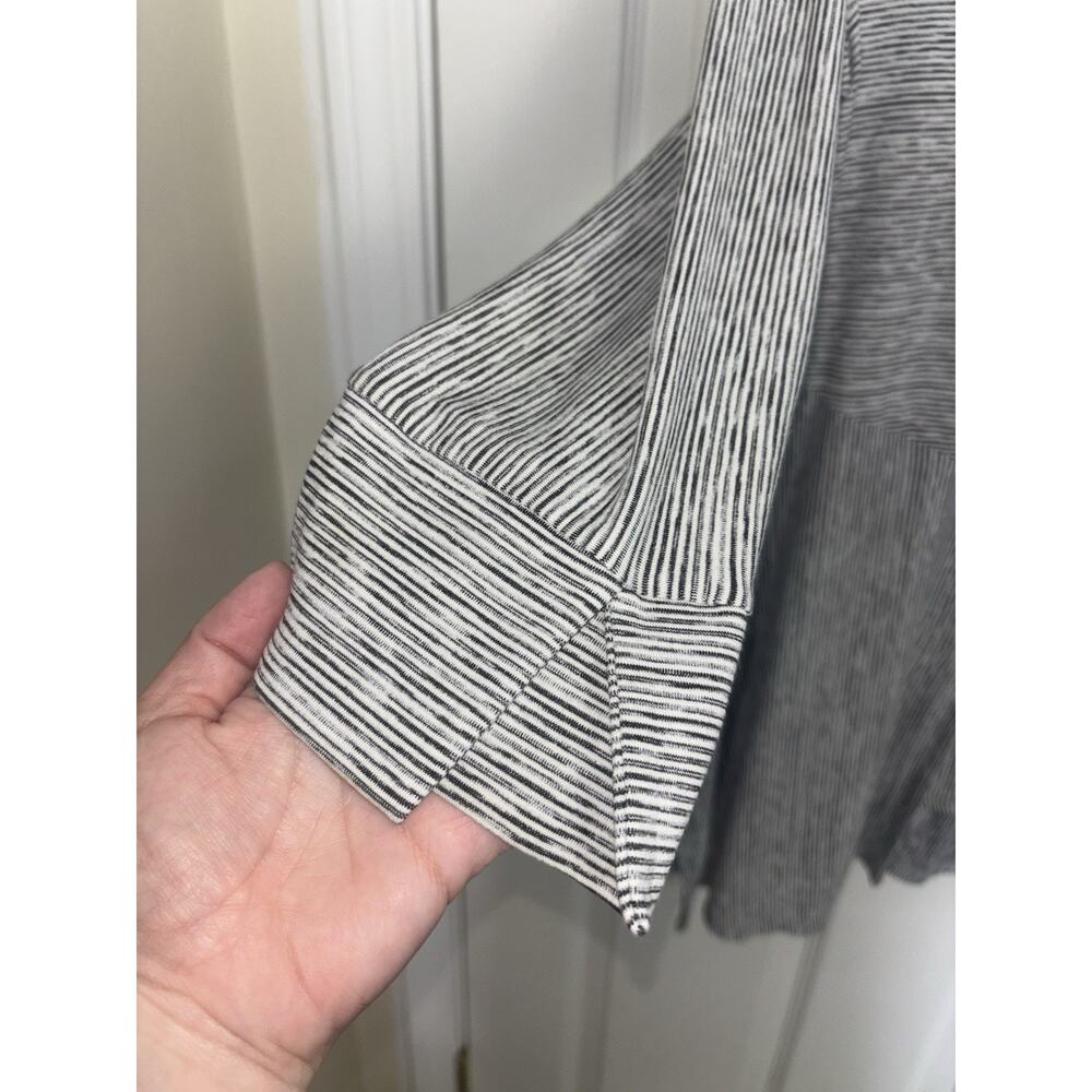 Joseph Ribkoff Asymmetrical Striped Abstract Button Tunic Top 4 Artsy Lagenlook - Picture 7 of 7